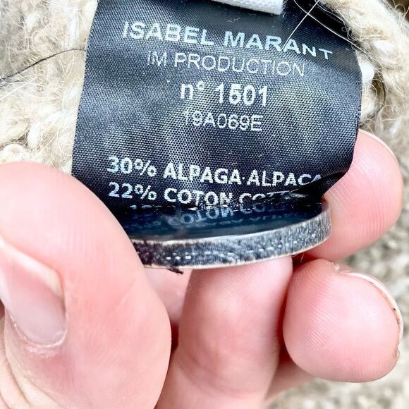 Isabel Marant Etoile Scott Cardigan brown alpaca button front 38 - Picture 6 of 11